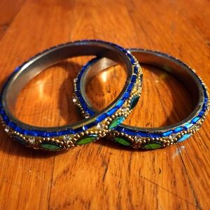 Indian style metal bangles - set of 2